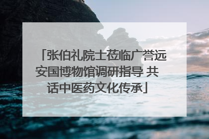 张伯礼院士莅临广誉远安国博物馆调研指导 共话中医药文化传承