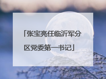张宝亮任临沂军分区党委第一书记