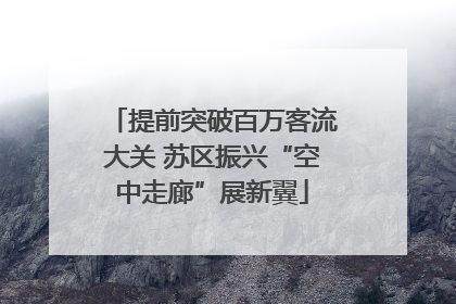 提前突破百万客流大关 苏区振兴“空中走廊”展新翼