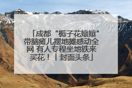 成都“栀子花孃孃”带脑瘫儿摆地摊感动全网 有人专程坐地铁来买花！丨封面头条