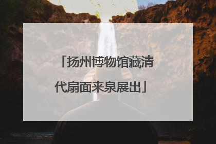 扬州博物馆藏清代扇面来泉展出