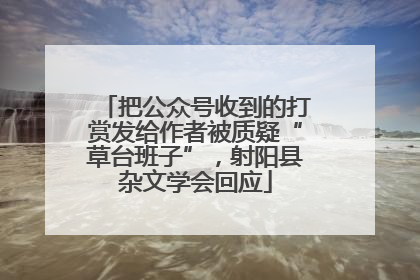 把公众号收到的打赏发给作者被质疑“草台班子”，射阳县杂文学会回应