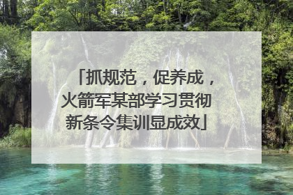 抓规范，促养成，火箭军某部学习贯彻新条令集训显成效