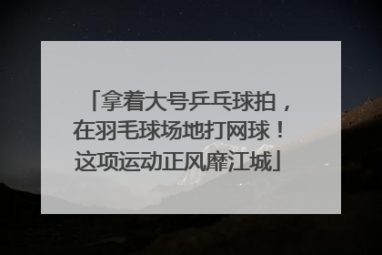 拿着大号乒乓球拍，在羽毛球场地打网球！这项运动正风靡江城