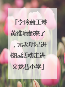 李玲蔚王琳黄雅琼都来了，元老明星进校园活动走进文龙巷小学