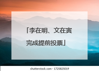 李在明、文在寅完成提前投票