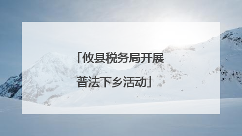 攸县税务局开展普法下乡活动