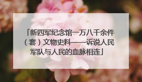 新四军纪念馆一万八千余件（套）文物史料——诉说人民军队与人民的血脉相连