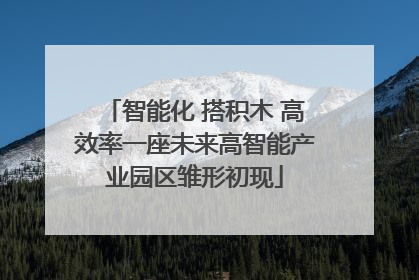 智能化 搭积木 高效率一座未来高智能产业园区雏形初现