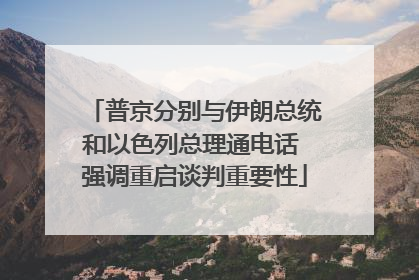 普京分别与伊朗总统和以色列总理通电话 强调重启谈判重要性
