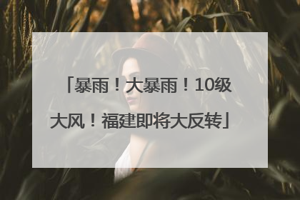 暴雨！大暴雨！10级大风！福建即将大反转