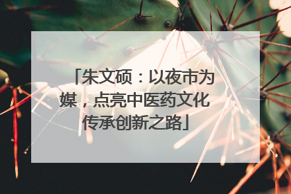 朱文硕：以夜市为媒，点亮中医药文化传承创新之路