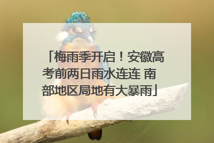 梅雨季开启！安徽高考前两日雨水连连 南部地区局地有大暴雨