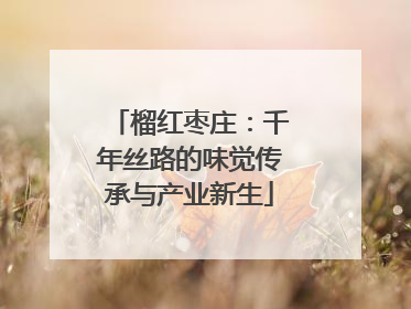 榴红枣庄：千年丝路的味觉传承与产业新生