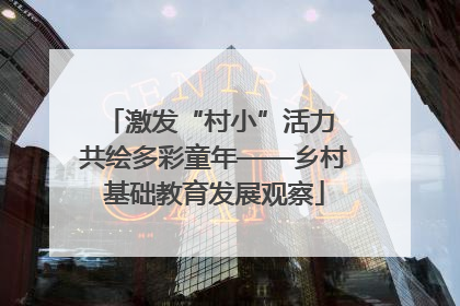 激发“村小”活力 共绘多彩童年——乡村基础教育发展观察