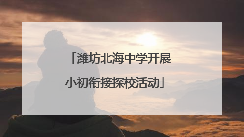 潍坊北海中学开展小初衔接探校活动