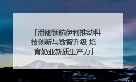 潘刚领航伊利推动科技创新与数智升级 培育奶业新质生产力