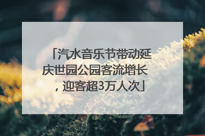汽水音乐节带动延庆世园公园客流增长，迎客超3万人次