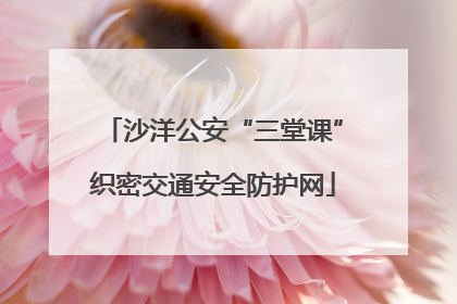 沙洋公安“三堂课”织密交通安全防护网