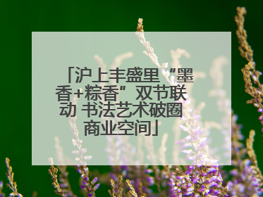 沪上丰盛里“墨香+粽香”双节联动 书法艺术破圈商业空间