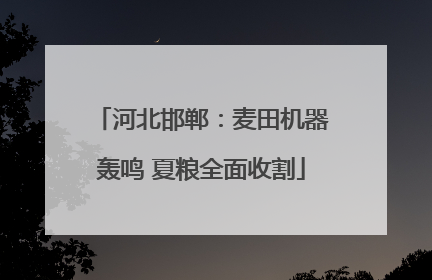 河北邯郸：麦田机器轰鸣 夏粮全面收割