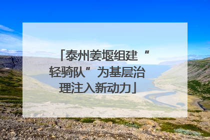 泰州姜堰组建“轻骑队”为基层治理注入新动力