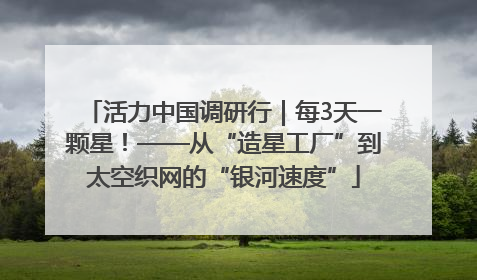 活力中国调研行｜每3天一颗星！——从“造星工厂”到太空织网的“银河速度”