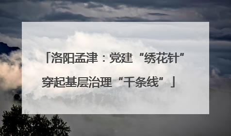 洛阳孟津：党建“绣花针”穿起基层治理“千条线”