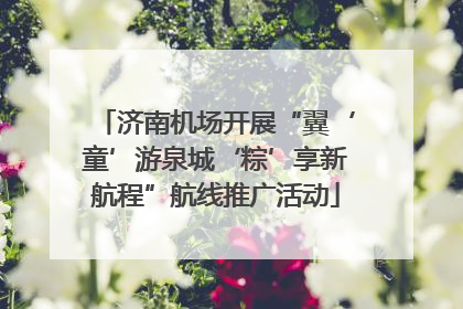 济南机场开展“翼‘童’游泉城‘粽’享新航程”航线推广活动