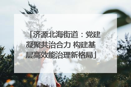 济源北海街道：党建凝聚共治合力 构建基层高效能治理新格局
