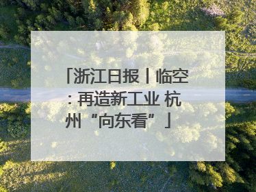 浙江日报丨临空：再造新工业 杭州“向东看”