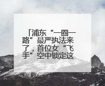浦东“一圈一路”最严执法来了，首位女“飞手”空中锁定这些交通陋习