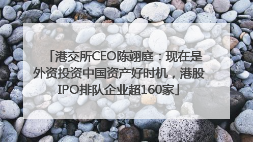 港交所CEO陈翊庭：现在是外资投资中国资产好时机，港股IPO排队企业超160家