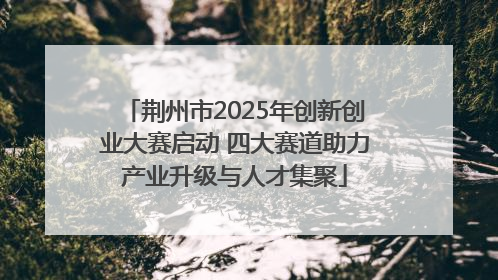 荆州市2025年创新创业大赛启动 四大赛道助力产业升级与人才集聚