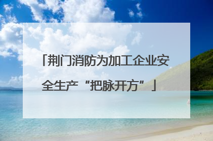 荆门消防为加工企业安全生产“把脉开方”