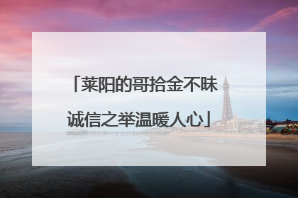 莱阳的哥拾金不昧 诚信之举温暖人心