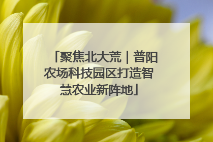 聚焦北大荒｜普阳农场科技园区打造智慧农业新阵地