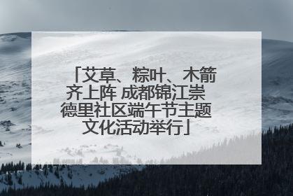 艾草、粽叶、木箭齐上阵 成都锦江崇德里社区端午节主题文化活动举行