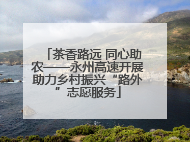 茶香路远 同心助农——永州高速开展助力乡村振兴“路外”志愿服务