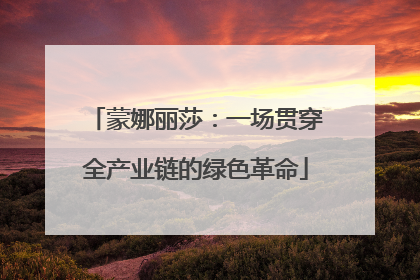 蒙娜丽莎：一场贯穿全产业链的绿色革命