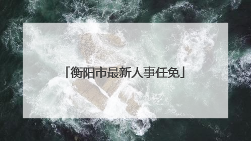 衡阳市最新人事任免