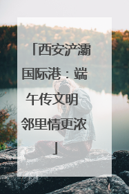 西安浐灞国际港：端午传文明 邻里情更浓
