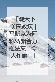 观天下·美国政坛｜马斯克为何称特朗普力推法案“令人作呕”