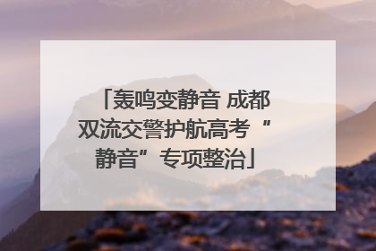 轰鸣变静音 成都双流交警护航高考“静音”专项整治