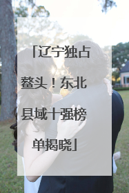 辽宁独占鳌头!东北县域十强榜单揭晓