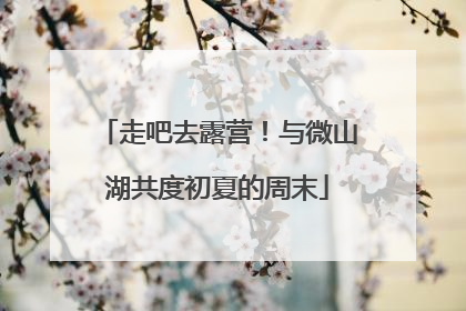 走吧去露营！与微山湖共度初夏的周末