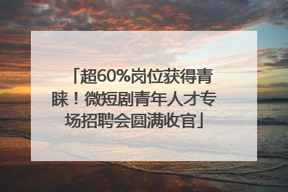超60%岗位获得青睐！微短剧青年人才专场招聘会圆满收官