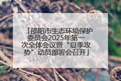邵阳市生态环境保护委员会2025年第一次全体会议暨“夏季攻势”动员部署会召开
