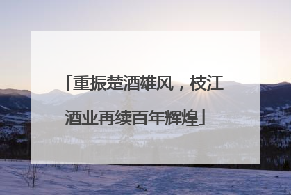 重振楚酒雄风，枝江酒业再续百年辉煌
