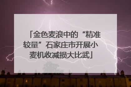 金色麦浪中的“精准较量”石家庄市开展小麦机收减损大比武